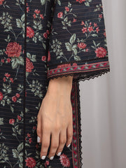 edenrobe Merak Printed Zari Lawn Unstitched 3Pc Suit EWU6M6-011