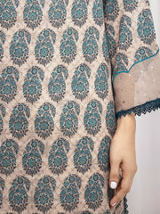 edenrobe Merak Printed Zari Lawn Unstitched 3Pc Suit EWU6M6-012