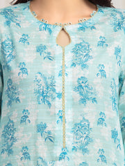 edenrobe Merak Printed Zari Lawn Unstitched 3Pc Suit EWU6M6-013