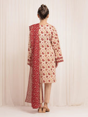 edenrobe Merak Printed Zari Lawn Unstitched 3Pc Suit EWU6M6-014