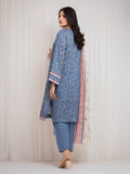 edenrobe Merak Printed Zari Lawn Unstitched 3Pc Suit EWU6M6-015