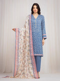 edenrobe Merak Printed Zari Lawn Unstitched 3Pc Suit EWU6M6-015