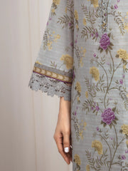edenrobe Merak Printed Zari Lawn Unstitched 3Pc Suit EWU6M6-016