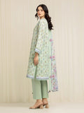 edenrobe Merak Printed Zari Lawn Unstitched 3Pc Suit EWU6M6-019
