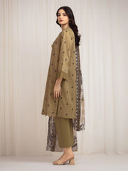 edenrobe Merak Printed Zari Lawn Unstitched 3Pc Suit EWU6M6-020