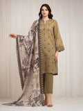 edenrobe Merak Printed Zari Lawn Unstitched 3Pc Suit EWU6M6-020