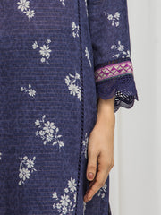 edenrobe Merak Printed Zari Lawn Unstitched 3Pc Suit EWU6M6-022