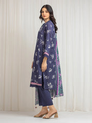 edenrobe Merak Printed Zari Lawn Unstitched 3Pc Suit EWU6M6-022