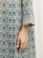 edenrobe Merak Printed Zari Lawn Unstitched 3Pc Suit EWU6M6-023