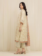 edenrobe Merak Printed Zari Lawn Unstitched 3Pc Suit EWU6M6-026