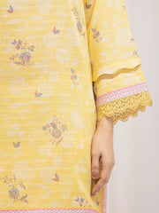 edenrobe Merak Printed Zari Lawn Unstitched 3Pc Suit EWU6M6-027