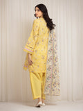 edenrobe Merak Printed Zari Lawn Unstitched 3Pc Suit EWU6M6-027