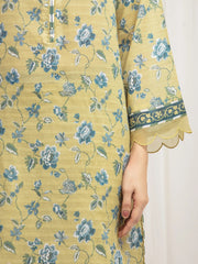 edenrobe Merak Printed Zari Lawn Unstitched 3Pc Suit EWU6M6-028