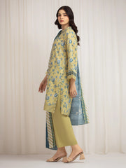 edenrobe Merak Printed Zari Lawn Unstitched 3Pc Suit EWU6M6-028