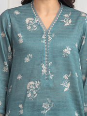 edenrobe Merak Printed Zari Lawn Unstitched 3Pc Suit EWU6M6-029