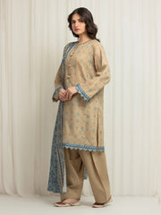 edenrobe Merak Printed Zari Lawn Unstitched 3Pc Suit EWU6M6-030