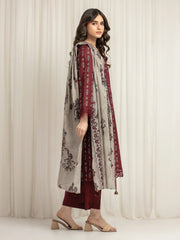 edenrobe Merak Printed Zari Lawn Unstitched 3Pc Suit EWU6M6-031