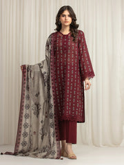 edenrobe Merak Printed Zari Lawn Unstitched 3Pc Suit EWU6M6-031