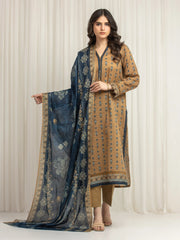 edenrobe Merak Printed Zari Lawn Unstitched 3Pc Suit EWU6M6-032
