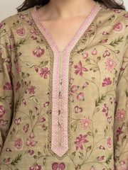 edenrobe Merak Printed Zari Lawn Unstitched 3Pc Suit EWU6M6-033