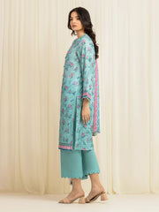 edenrobe Merak Printed Zari Lawn Unstitched 3Pc Suit EWU6M6-034