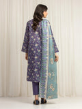 edenrobe Merak Printed Zari Lawn Unstitched 3Pc Suit EWU6M6-035