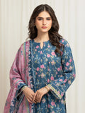 edenrobe Merak Printed Zari Lawn Unstitched 3Pc Suit EWU6M6-037