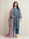 edenrobe Merak Printed Zari Lawn Unstitched 3Pc Suit EWU6M6-037