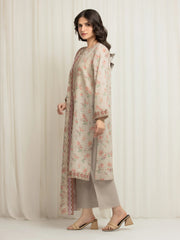 edenrobe Merak Printed Zari Lawn Unstitched 3Pc Suit EWU6M6-038