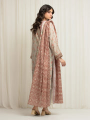 edenrobe Merak Printed Zari Lawn Unstitched 3Pc Suit EWU6M6-038