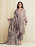 edenrobe Merak Printed Zari Lawn Unstitched 3Pc Suit EWU6M6-039