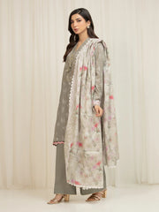 edenrobe Merak Printed Zari Lawn Unstitched 3Pc Suit EWU6M6-040