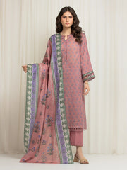 edenrobe Merak Printed Zari Lawn Unstitched 3Pc Suit EWU6M6-041