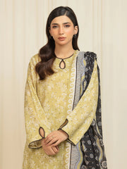 edenrobe Merak Printed Zari Lawn Unstitched 3Pc Suit EWU6M6-044