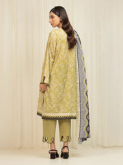 edenrobe Merak Printed Zari Lawn Unstitched 3Pc Suit EWU6M6-044