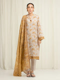 edenrobe Merak Printed Zari Lawn Unstitched 3Pc Suit EWU6M6-046