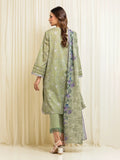 edenrobe Merak Printed Zari Lawn Unstitched 3Pc Suit EWU6M6-047