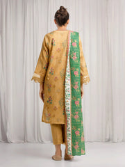 edenrobe Merak Printed Zari Lawn Unstitched 3Pc Suit EWU6M6-053