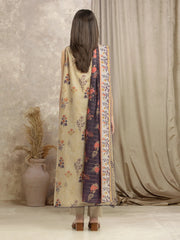 edenrobe Merak Printed Zari Lawn Unstitched 3Pc Suit EWU6M6-054
