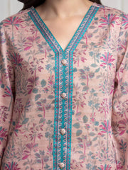 edenrobe Merak Printed Zari Lawn Unstitched 3Pc Suit EWU6M6-056