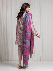 edenrobe Merak Printed Zari Lawn Unstitched 3Pc Suit EWU6M6-056