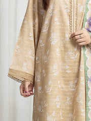 edenrobe Merak Printed Zari Lawn Unstitched 3Pc Suit EWU6M6-057