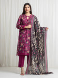edenrobe Merak Printed Zari Lawn Unstitched 3Pc Suit EWU6M6-058