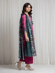 edenrobe Merak Printed Zari Lawn Unstitched 3Pc Suit EWU6M6-059