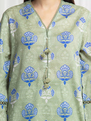 edenrobe Merak Printed Zari Lawn Unstitched 3Pc Suit EWU6M6-060