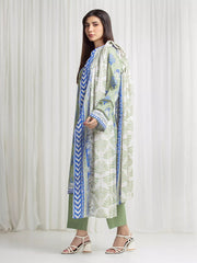 edenrobe Merak Printed Zari Lawn Unstitched 3Pc Suit EWU6M6-060