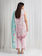 edenrobe Merak Printed Zari Lawn Unstitched 3Pc Suit EWU6M6-062