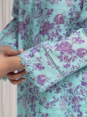 edenrobe Merak Printed Zari Lawn Unstitched 3Pc Suit EWU6M6-064