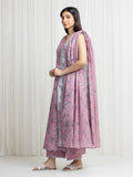 edenrobe Merak Printed Zari Lawn Unstitched 3Pc Suit EWU6M6-066