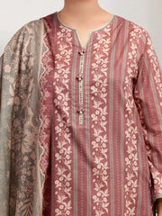 edenrobe Merak Printed Zari Lawn Unstitched 3Pc Suit EWU6M6-068